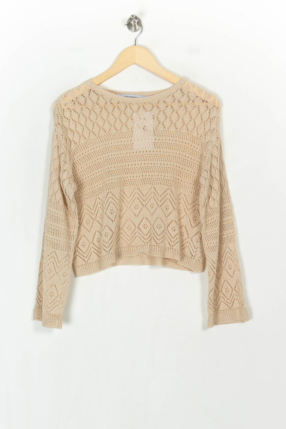 Pull Beige - Taille XS/34 de la marque La Fée Maraboutée | PARAD122575 - Vendu par Paradigme - Image 2