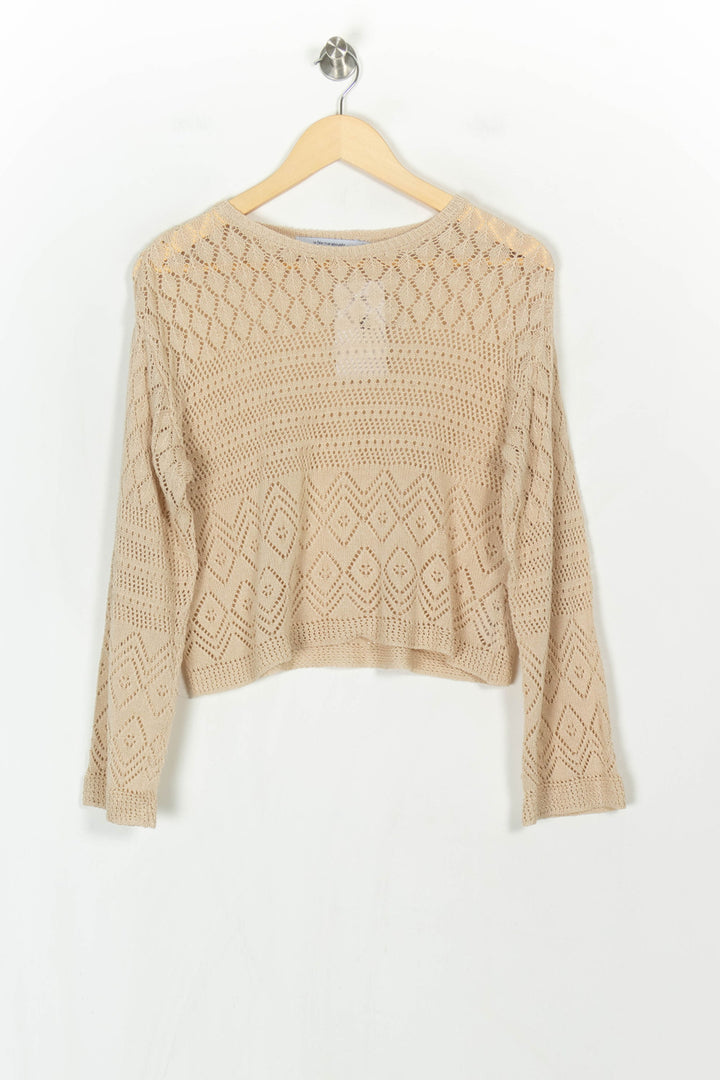 Pull Beige - Taille XS/34 de la marque La Fée Maraboutée | PARAD122575 - Vendu par Paradigme - Image 2