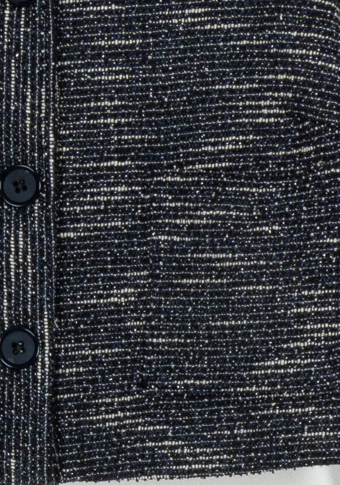 Veste Courte Bleue et Blanche - Taille XS/34 de la marque La Fée Maraboutée | PARAD122579 - Vendu par Paradigme - Image 3