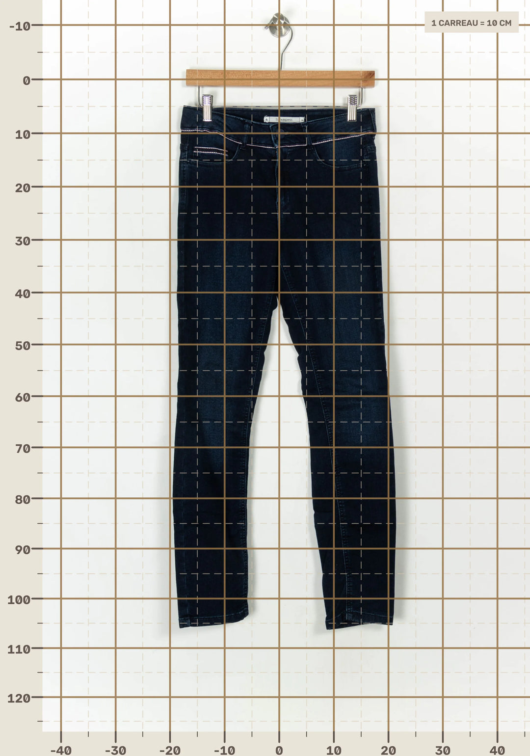 Jean Skinny Bleu - Taille M/38 de la marque Sud express | PARAD122580 - Vendu par Paradigme - Image 4