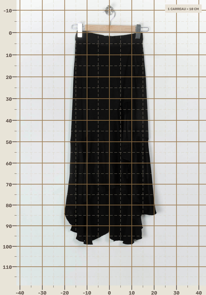Jupe Asymétrique Noire - Taille S/36 de la marque The Kooples | PARAD122582 - Vendu par Paradigme - Image 4