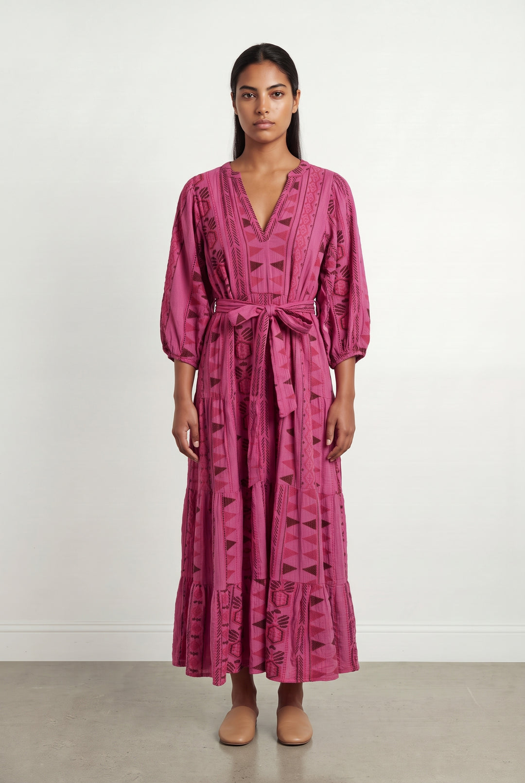 Robe Longue Rose - Taille L/40 de la marque Garance Paris | PARAD122595 - Vendu par Paradigme - Image 1