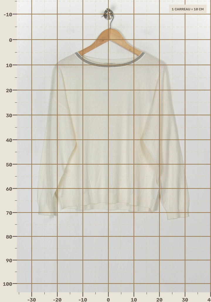 Pull Beige - Taille M/38 de la marque IKKS | PARAD122598 - Vendu par Paradigme - Image 4