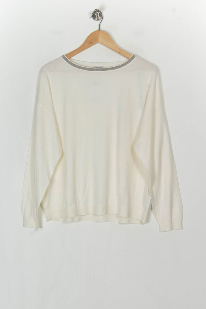 Pull Beige - Taille M/38 de la marque IKKS | PARAD122598 - Vendu par Paradigme - Image 2