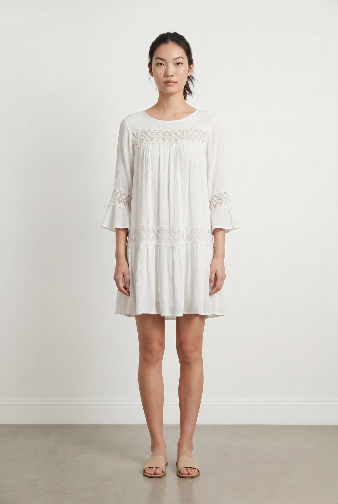 Robe Bohème Blanche - Taille S/36 de la marque IKKS | PARAD122603 - Vendu par Paradigme - Image 1
