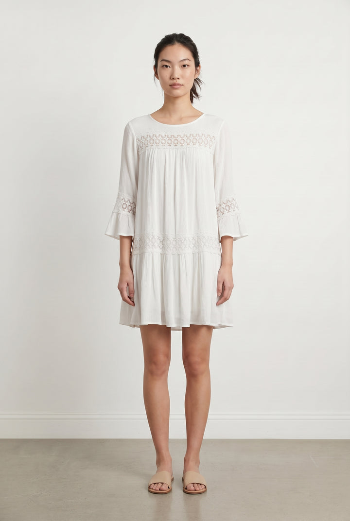 Robe Bohème Blanche - Taille S/36 de la marque IKKS | PARAD122603 - Vendu par Paradigme - Image 1