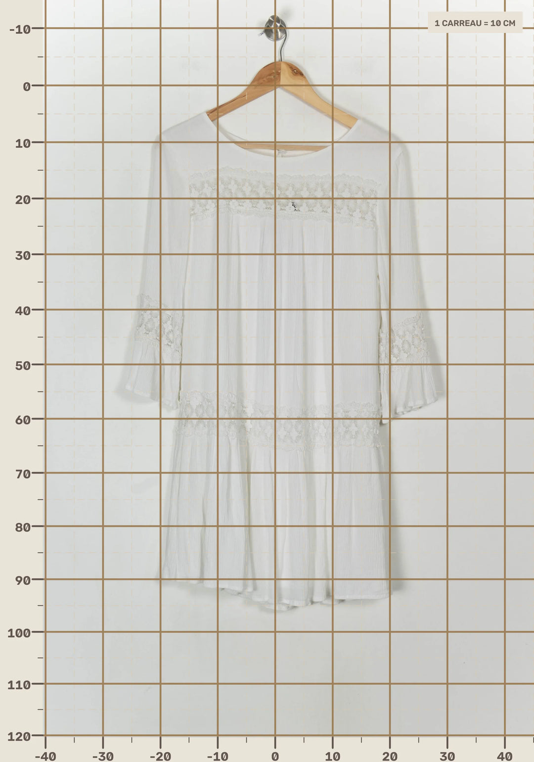 Robe Bohème Blanche - Taille S/36 de la marque IKKS | PARAD122603 - Vendu par Paradigme - Image 4