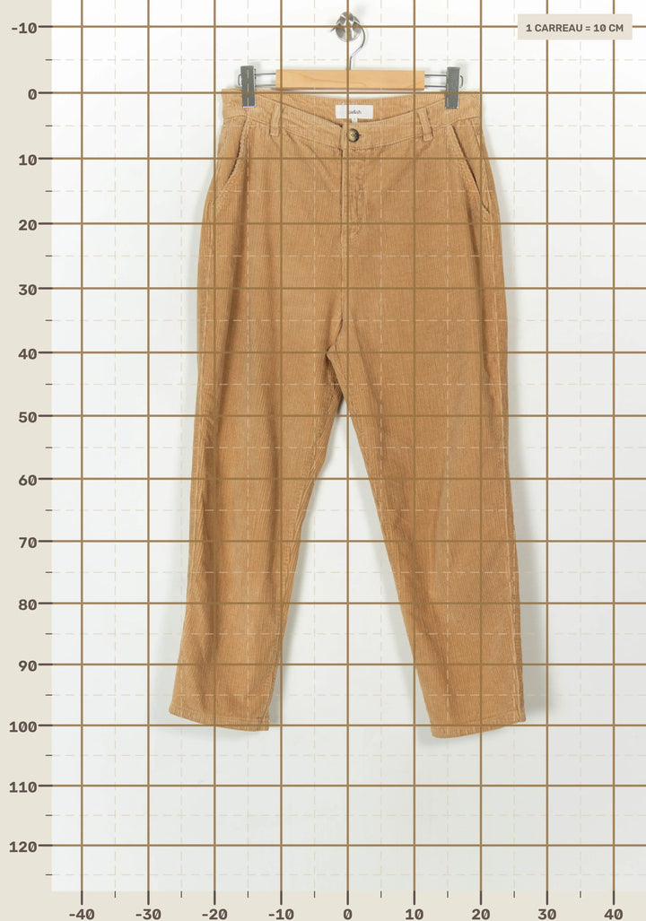Pantalon Côtelé Beige - Taille L/40 de la marque ba&amp;sh | PARAD122611 - Vendu par Paradigme - Image 4