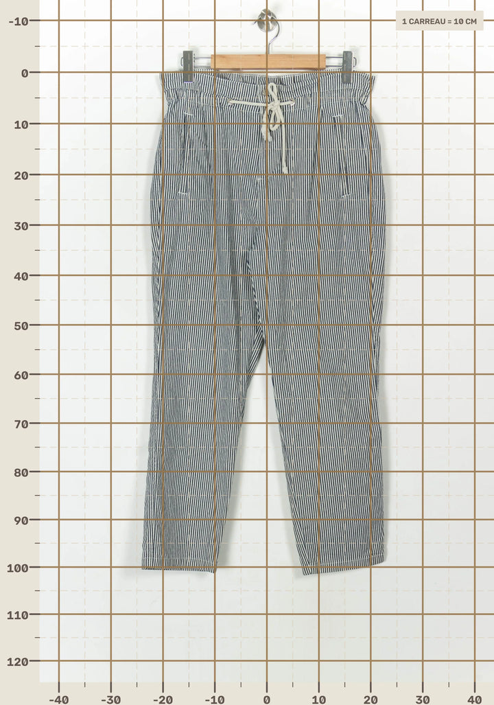 Pantalon Rayé Bleu et Blanc - Taille L/40 de la marque ba&amp;sh | PARAD122613 - Vendu par Paradigme - Image 4