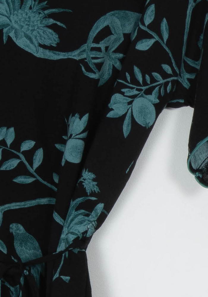 Robe Noire et Verte - Taille S/36 de la marque La Fée Maraboutée | PARAD122617 - Vendu par Paradigme - Image 3