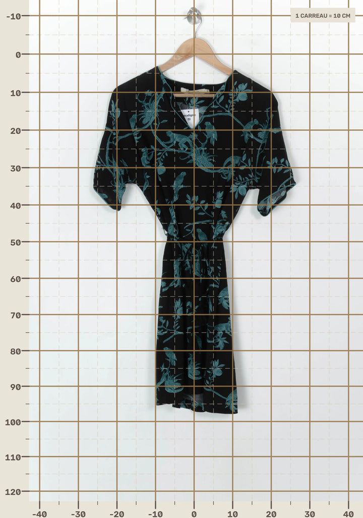 Robe Noire et Verte - Taille S/36 de la marque La Fée Maraboutée | PARAD122617 - Vendu par Paradigme - Image 4