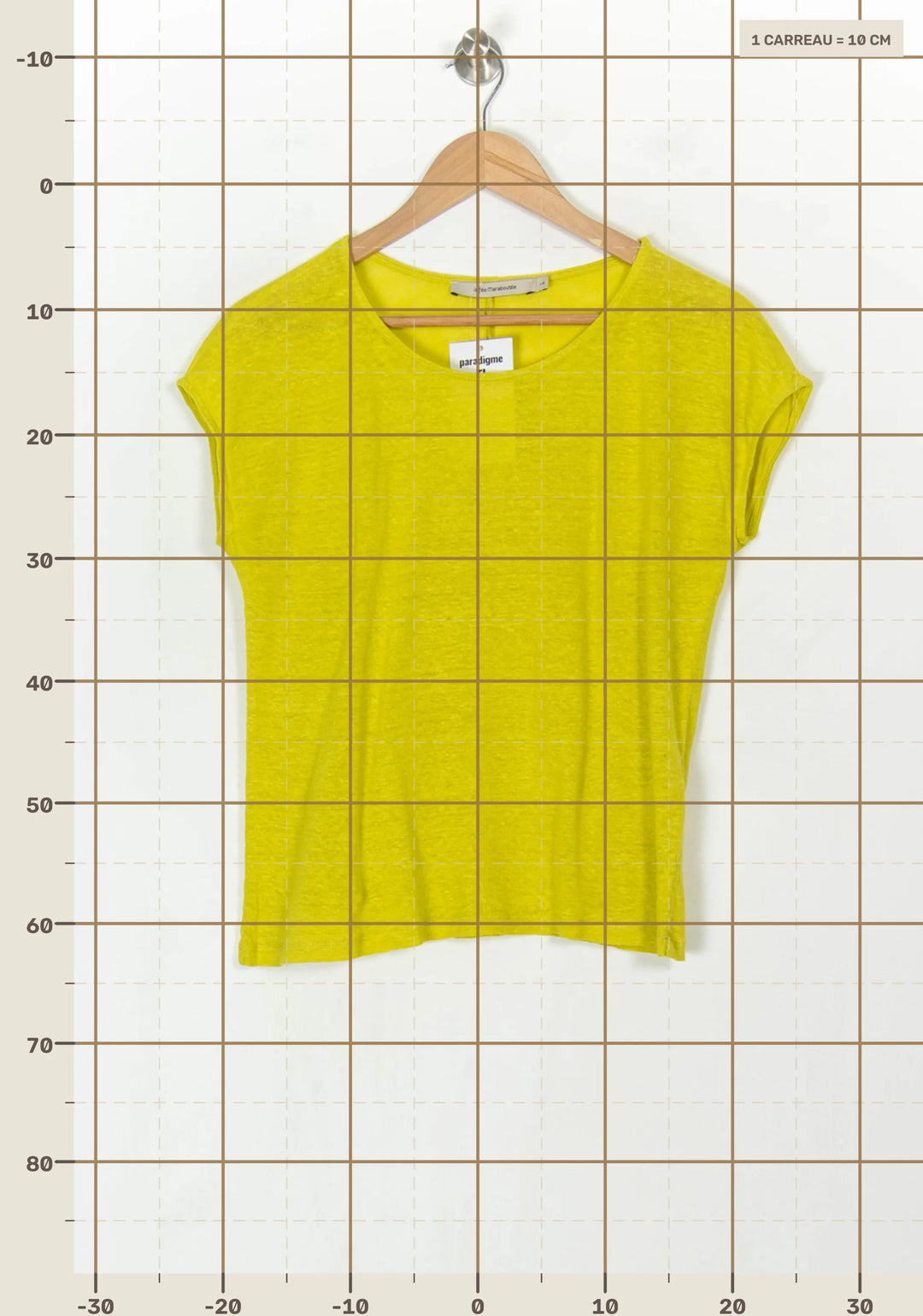 Tee-shirt Jaune - Taille S/36 de la marque La Fée Maraboutée | PARAD122620 - Vendu par Paradigme - Image 4