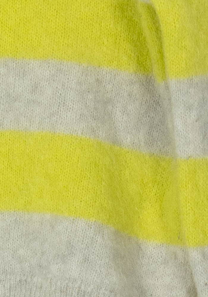 Pull Rayé Jaune et Gris - Taille XS/34 de la marque Des petits hauts | PARAD122621 - Vendu par Paradigme - Image 3