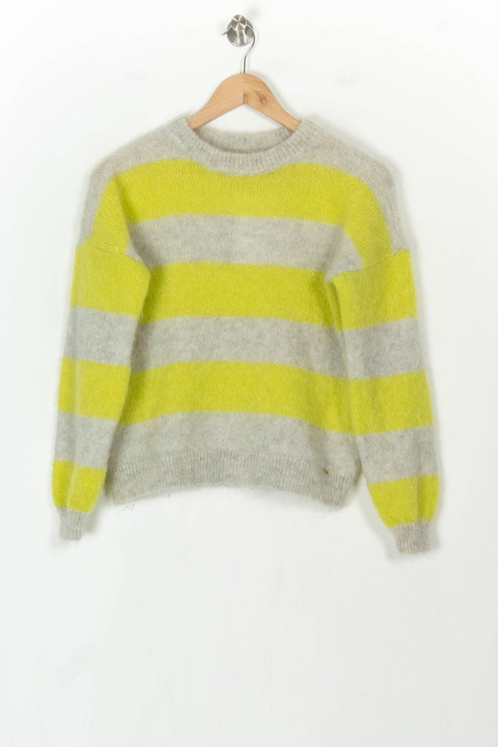 Pull Rayé Jaune et Gris - Taille XS/34 de la marque Des petits hauts | PARAD122621 - Vendu par Paradigme - Image 2