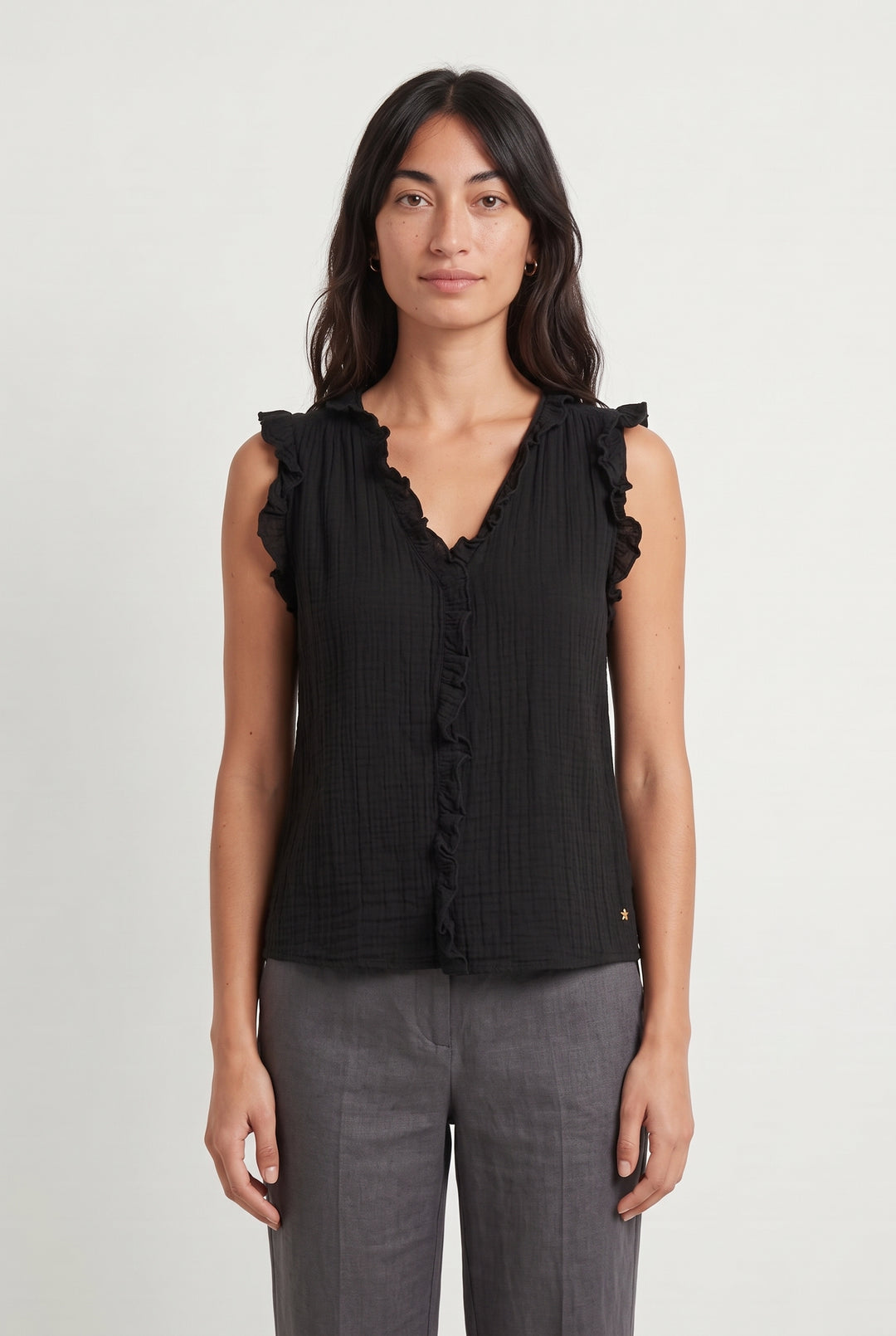 Blouse Noire - Taille XS/34 de la marque Des petits hauts | PARAD122623 - Vendu par Paradigme - Image 1