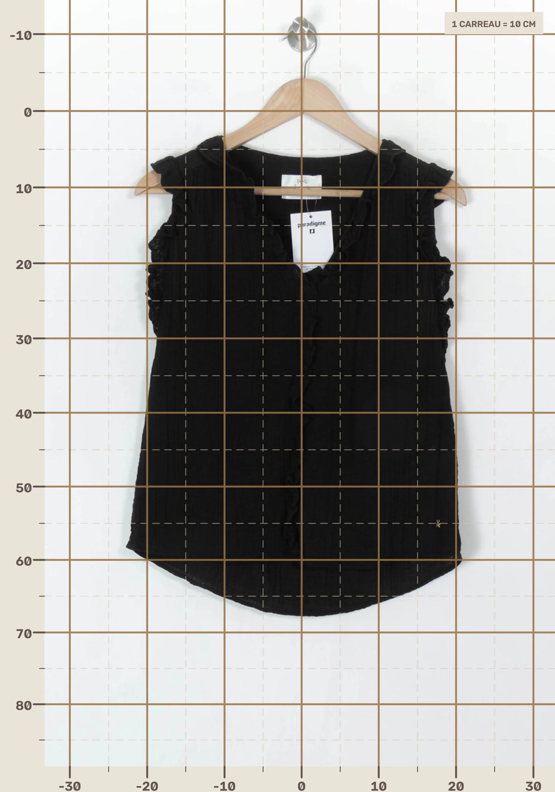 Blouse Noire - Taille XS/34 de la marque Des petits hauts | PARAD122623 - Vendu par Paradigme - Image 4