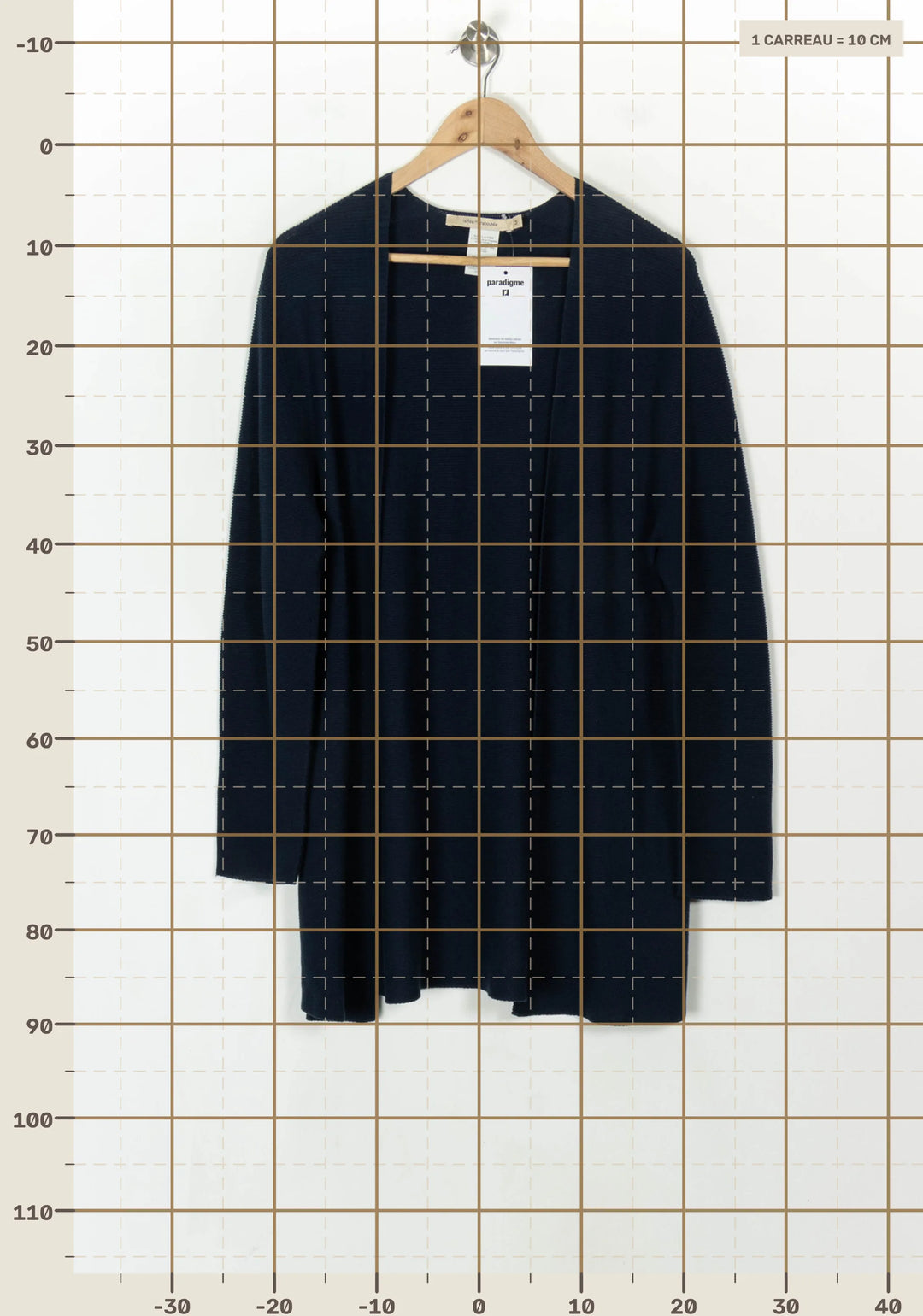 Cardigan Bleu - Taille M/38 de la marque La Fée Maraboutée | PARAD122624 - Vendu par Paradigme - Image 4