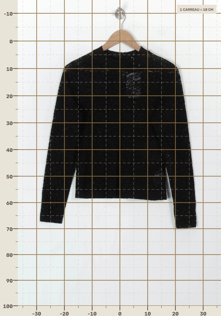 Blouse Noire - Taille XL/42 de la marque Sézane | PARAD122625 - Vendu par Paradigme - Image 4