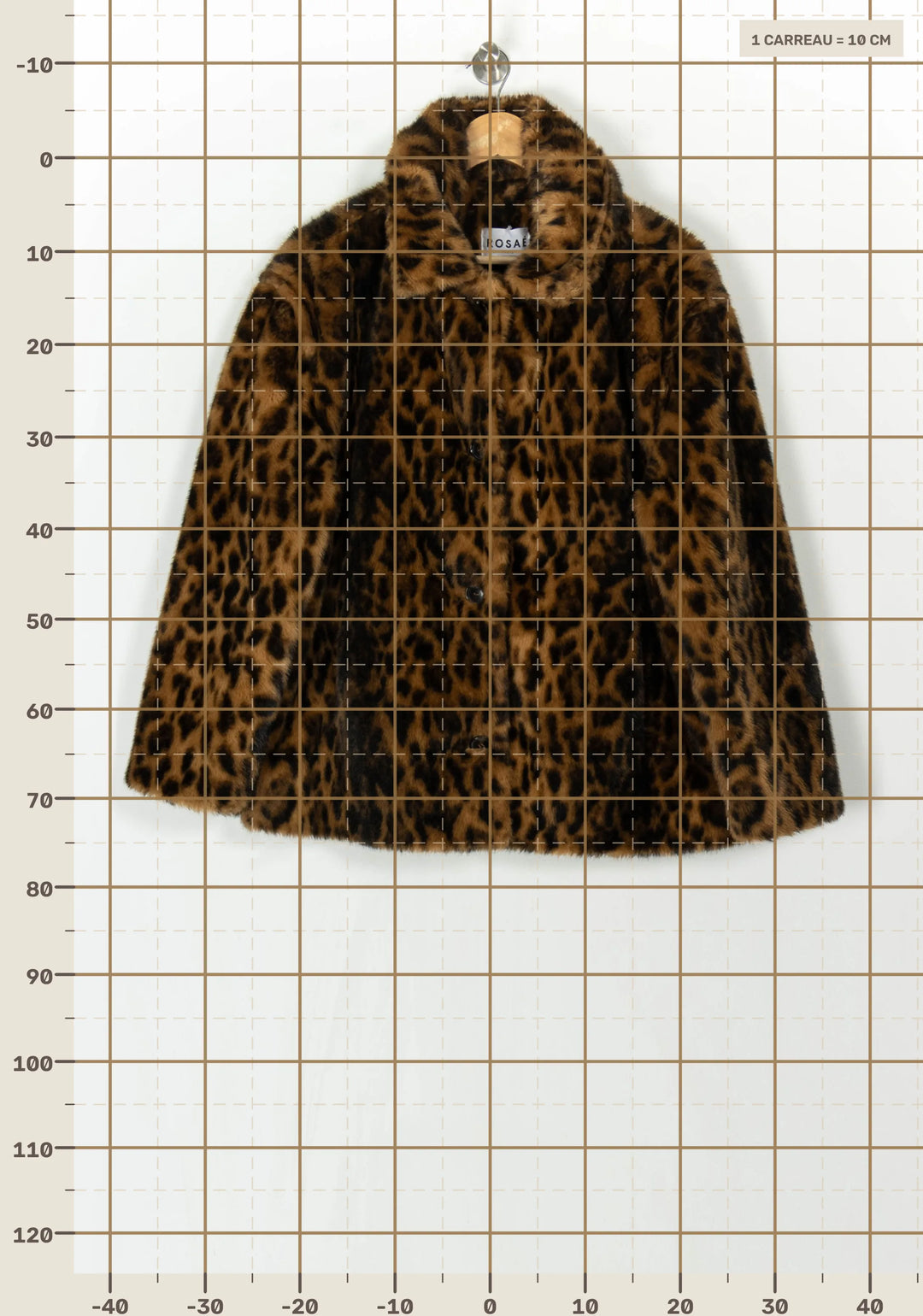 Manteau Léopard Marron et Noir - Taille L/40 de la marque Rosaé Paris | PARAD122626 - Vendu par Paradigme - Image 4