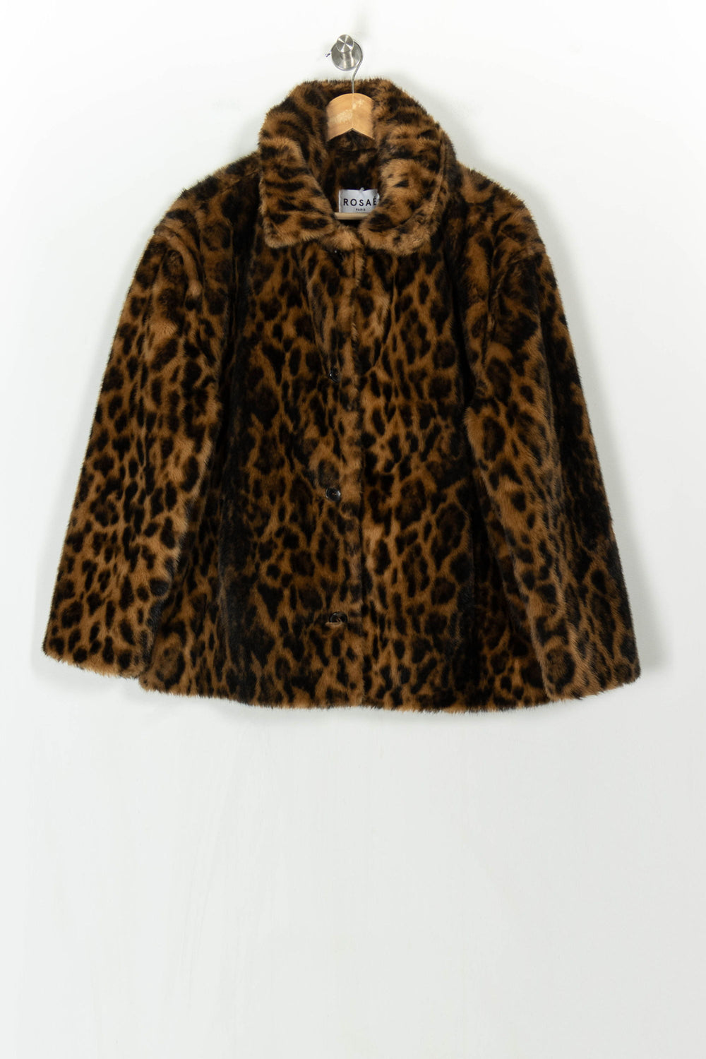Manteau Léopard Marron et Noir - Taille L/40 de la marque Rosaé Paris | PARAD122626 - Vendu par Paradigme - Image 2