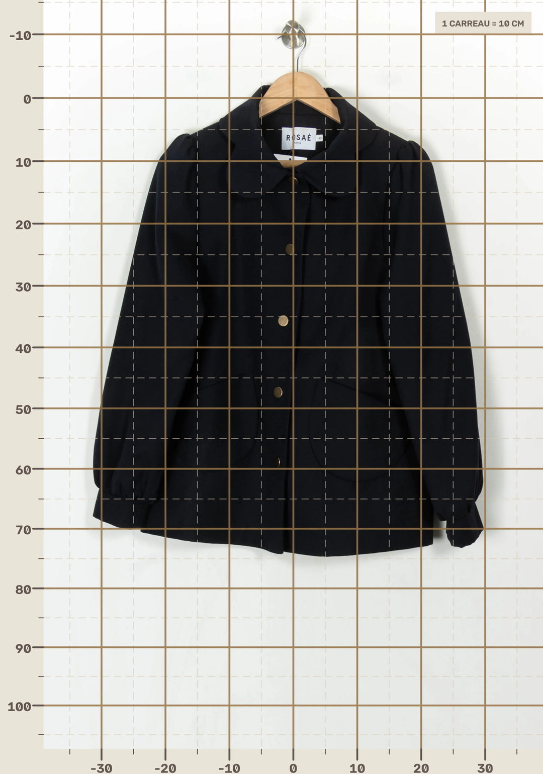 Manteau Bleu - Taille L/40 de la marque Rosaé Paris | PARAD122627 - Vendu par Paradigme - Image 4