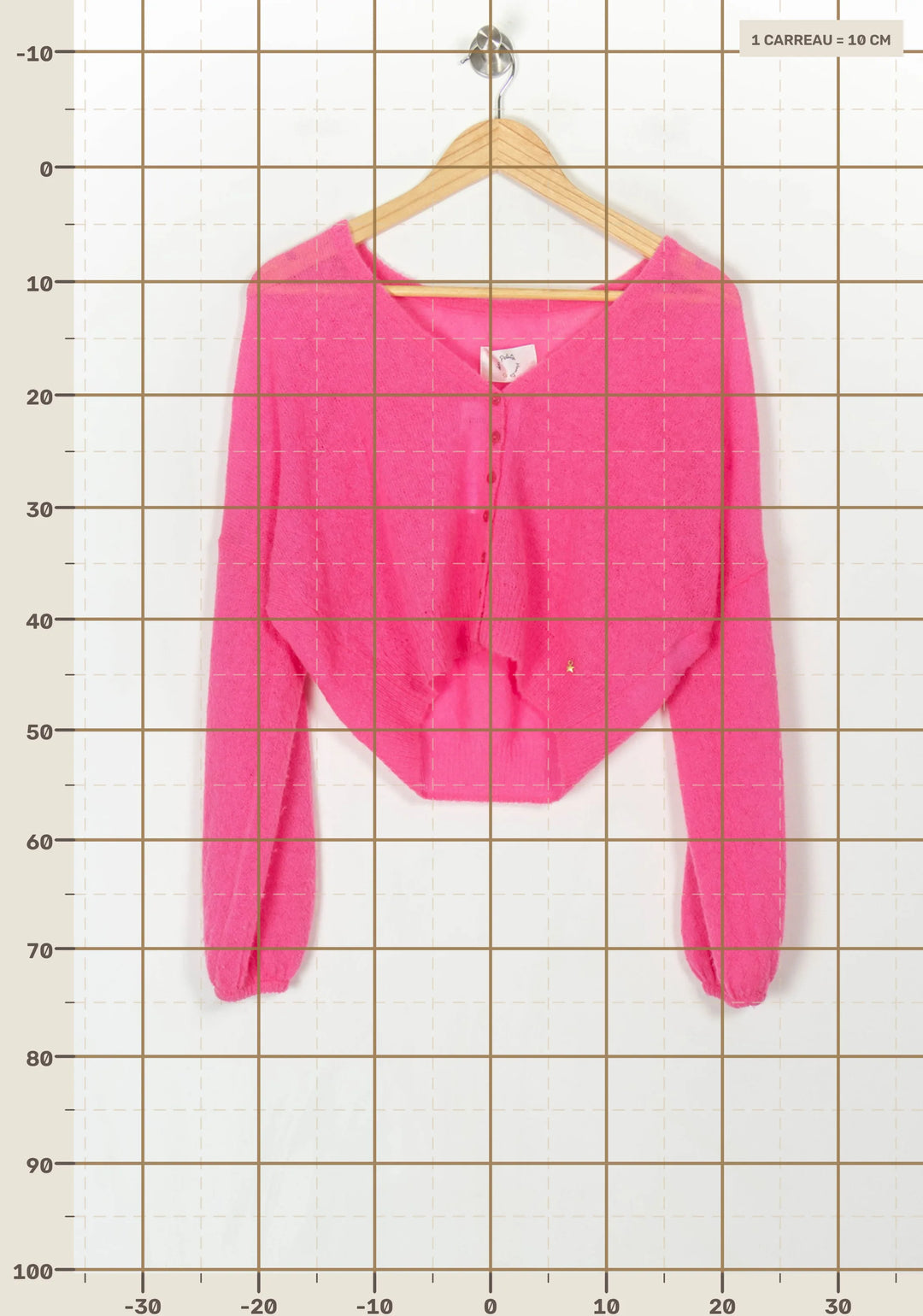 Cardigan Rose - Taille XS/34 de la marque Des petits hauts | PARAD122630 - Vendu par Paradigme - Image 4