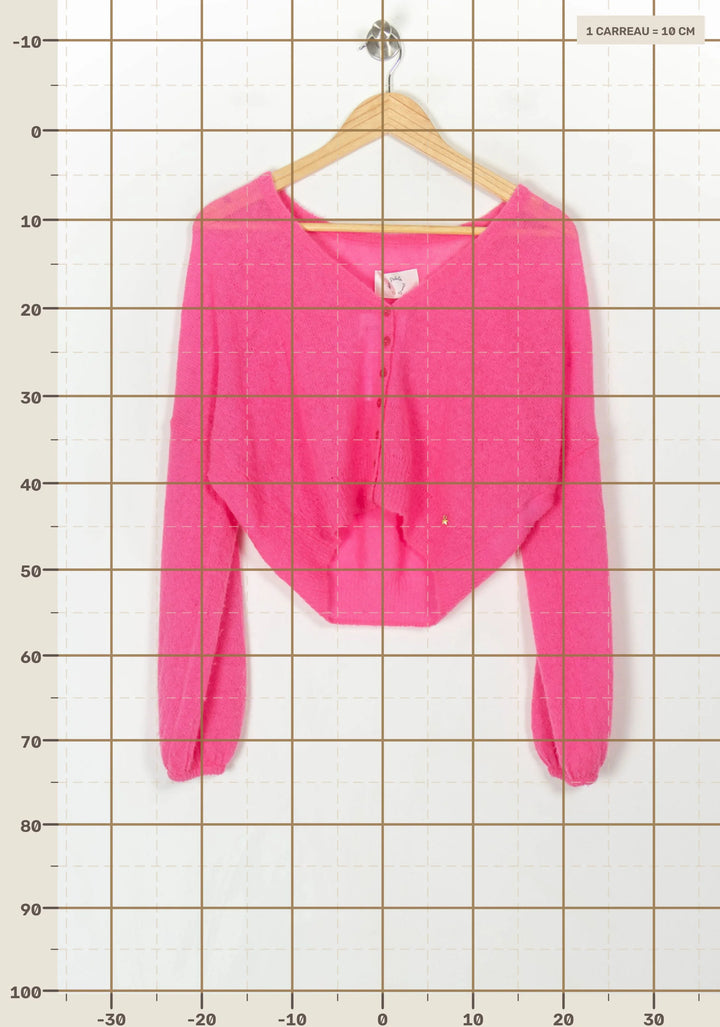 Cardigan Rose - Taille XS/34 de la marque Des petits hauts | PARAD122630 - Vendu par Paradigme - Image 4