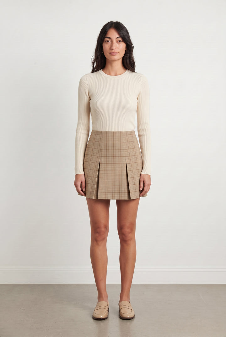 Jupe Plissée Beige - Taille S/36 de la marque Claudie Pierlot | PARAD122636 - Vendu par Paradigme - Image 1