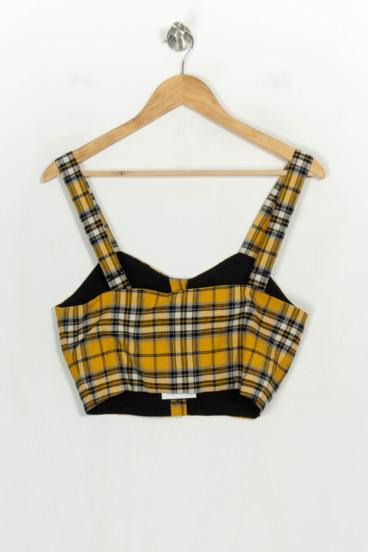 Crop top Jaune et Noir - Taille M/38 de la marque Maje | PARAD122638 - Vendu par Paradigme - Image 5