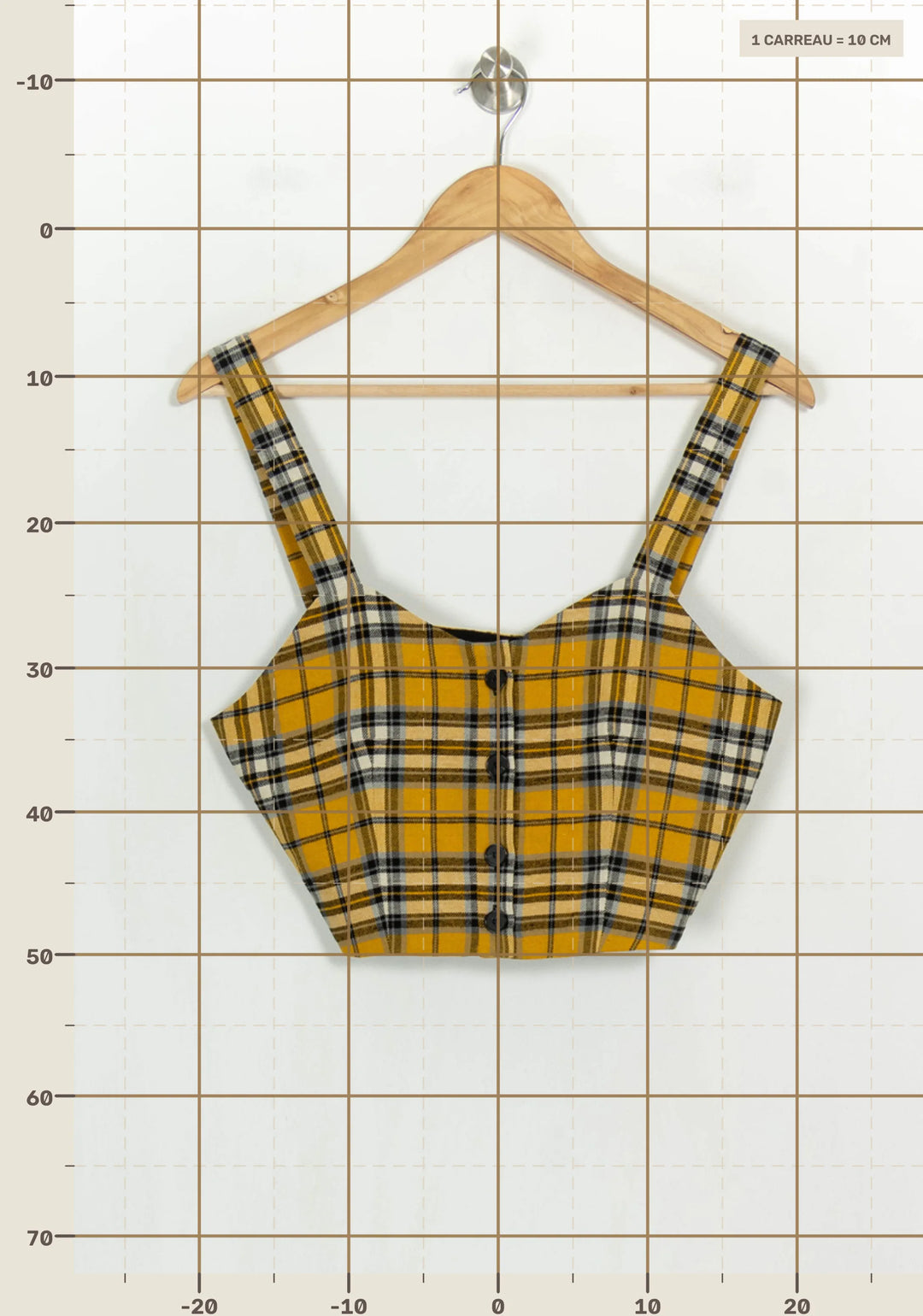 Crop top Jaune et Noir - Taille M/38 de la marque Maje | PARAD122638 - Vendu par Paradigme - Image 4