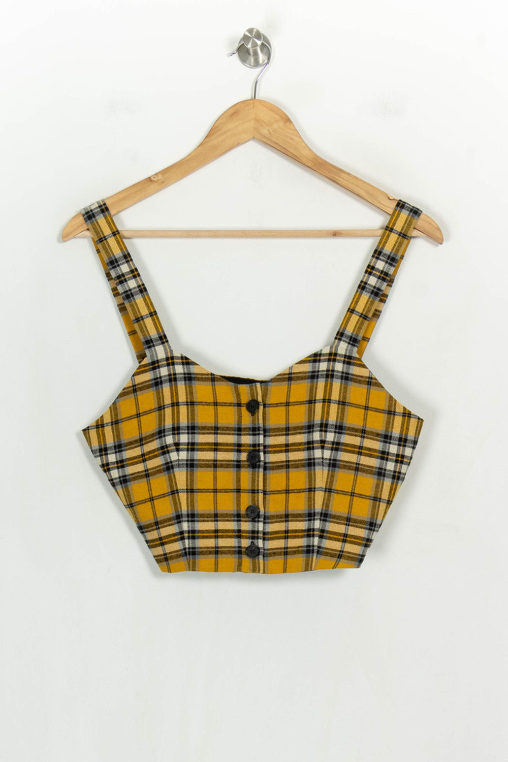 Crop top Jaune et Noir - Taille M/38 de la marque Maje | PARAD122638 - Vendu par Paradigme - Image 2
