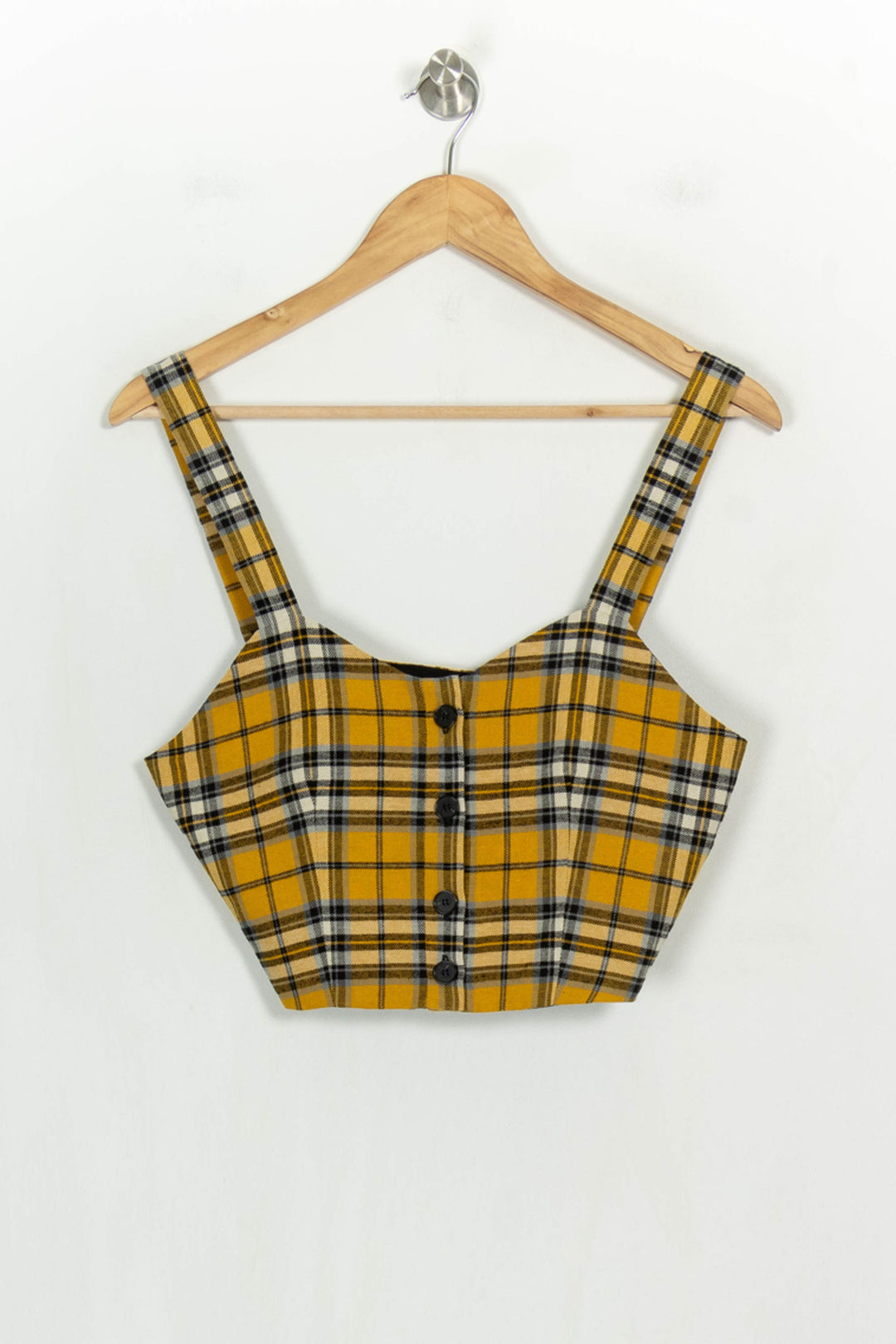 Crop top Jaune et Noir - Taille M/38 de la marque Maje | PARAD122638 - Vendu par Paradigme - Image 2