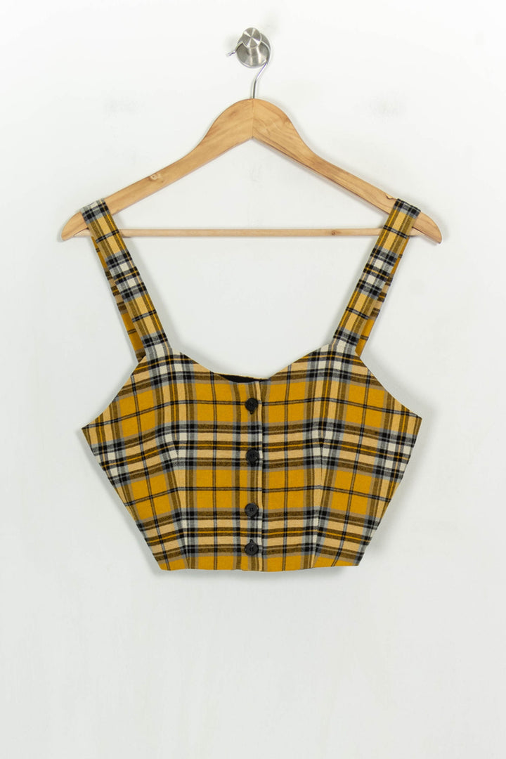 Crop top Jaune et Noir - Taille M/38 de la marque Maje | PARAD122638 - Vendu par Paradigme - Image 2