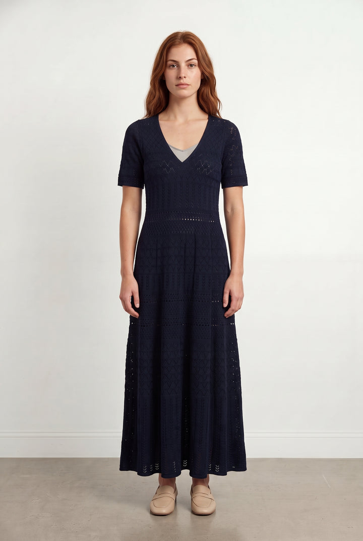 Robe Longue Bleue - Taille S/36 de la marque La Fée Maraboutée | PARAD122639 - Vendu par Paradigme - Image 1