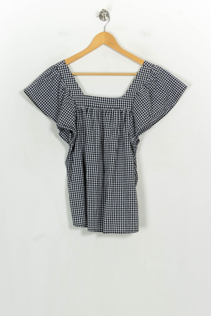 Blouse Noire et Blanche - Taille S/36 de la marque La Fée Maraboutée | PARAD122640 - Vendu par Paradigme - Image 5