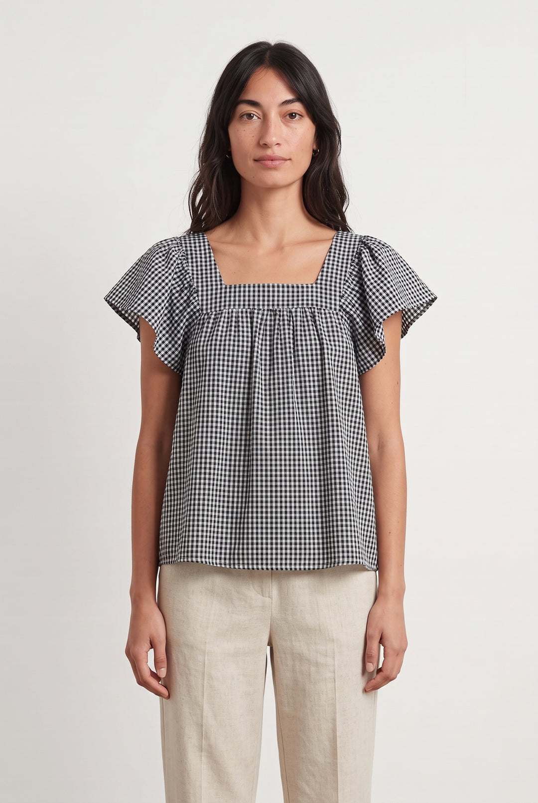Blouse Noire et Blanche - Taille S/36 de la marque La Fée Maraboutée | PARAD122640 - Vendu par Paradigme - Image 1