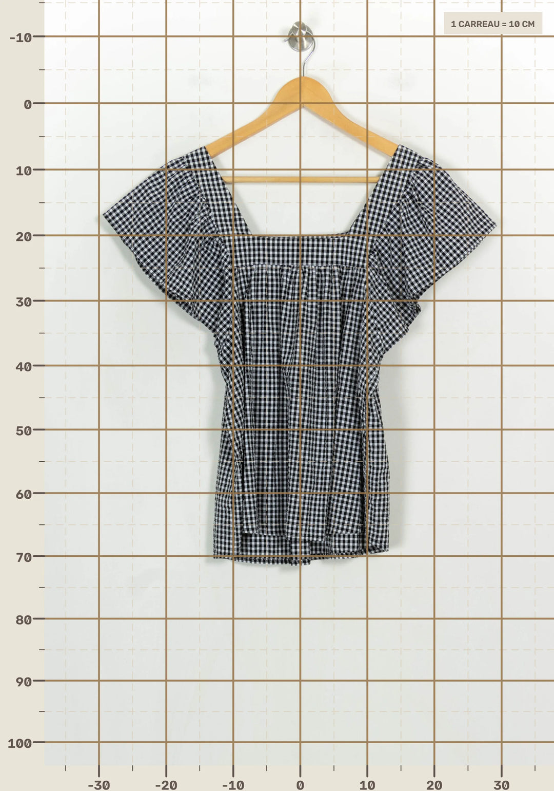 Blouse Noire et Blanche - Taille S/36 de la marque La Fée Maraboutée | PARAD122640 - Vendu par Paradigme - Image 4