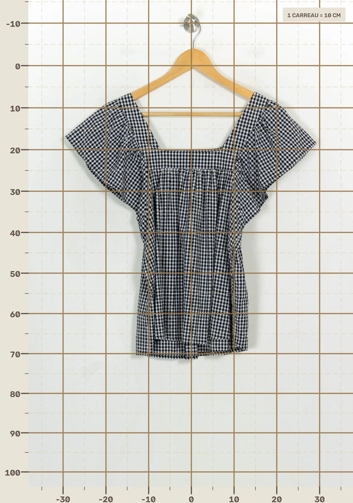 Blouse Noire et Blanche - Taille S/36 de la marque La Fée Maraboutée | PARAD122640 - Vendu par Paradigme - Image 4