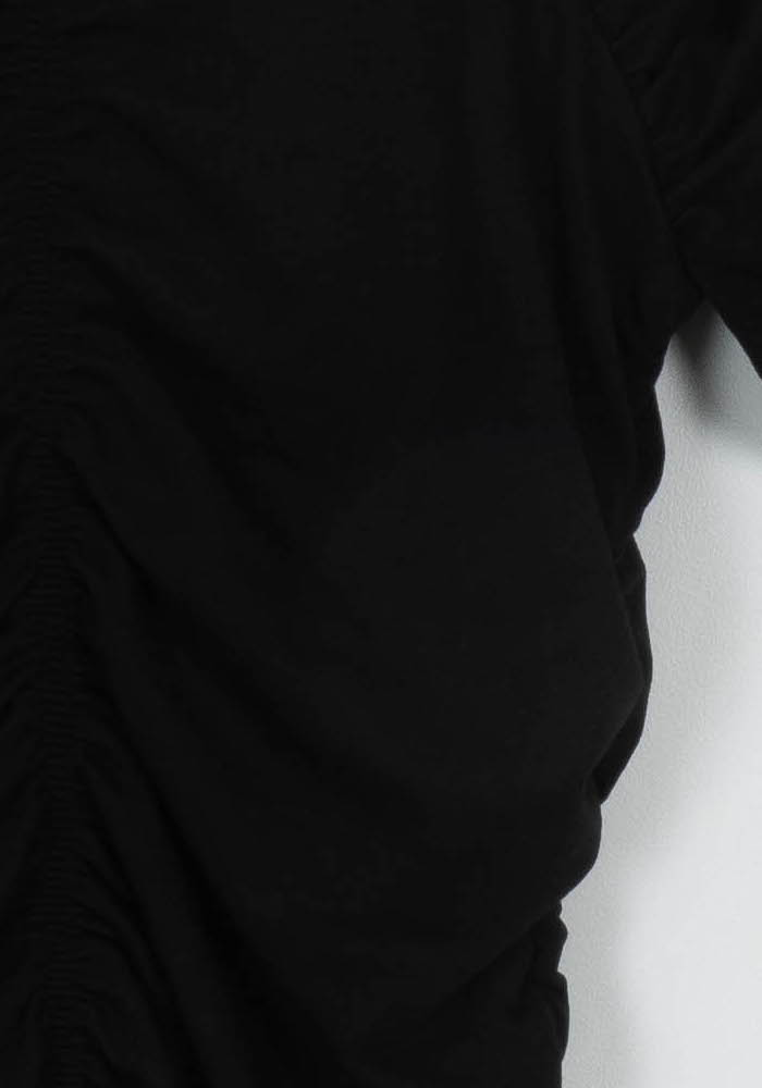 Robe Froncée Noire - Taille M/38 de la marque ZAPA | PARAD122644 - Vendu par Paradigme - Image 3