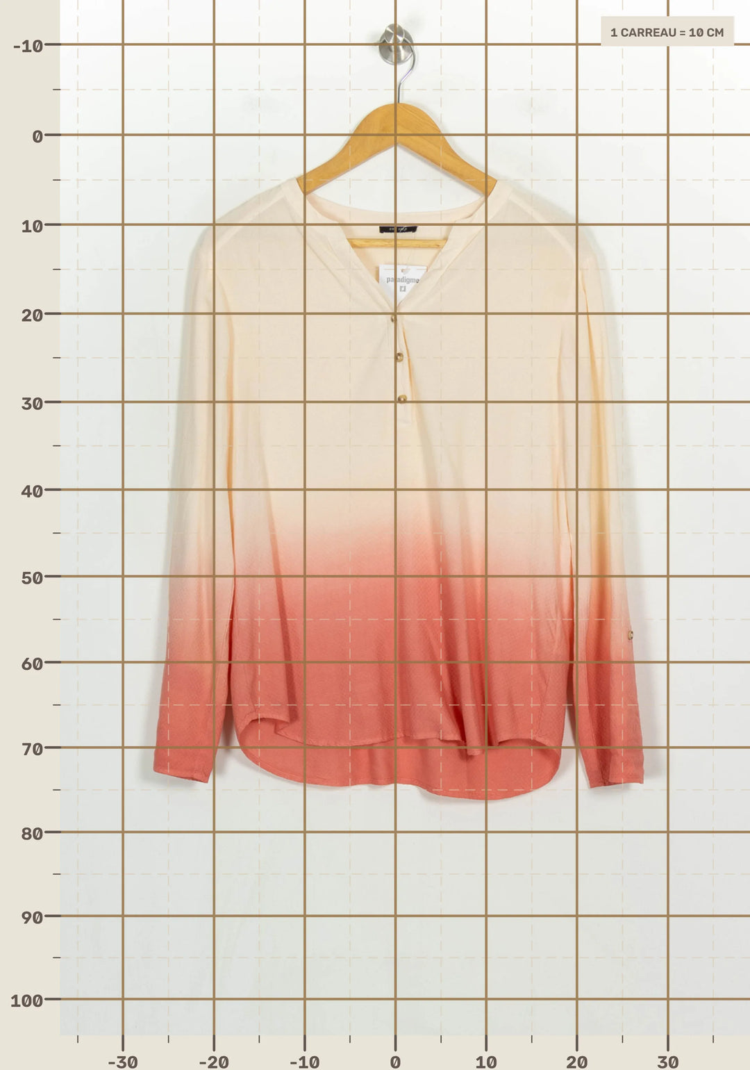 Blouse Écrue et Rose - Taille M/38 de la marque One Step | PARAD122645 - Vendu par Paradigme - Image 4