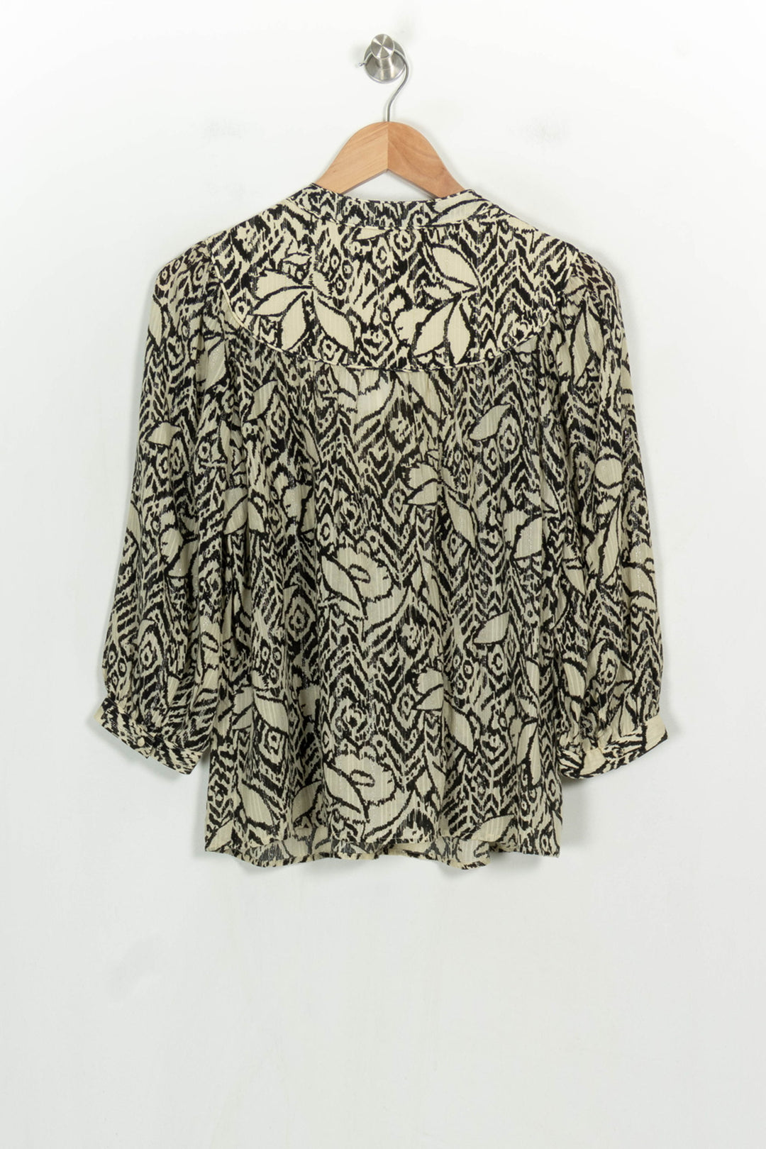 Blouse Noire et Beige - Taille M/38 de la marque Maison 123 | PARAD122646 - Vendu par Paradigme - Image 5