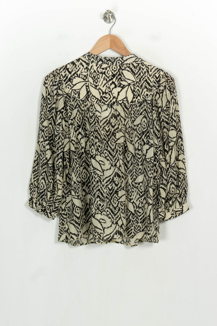Blouse Noire et Beige - Taille M/38 de la marque Maison 123 | PARAD122646 - Vendu par Paradigme - Image 5