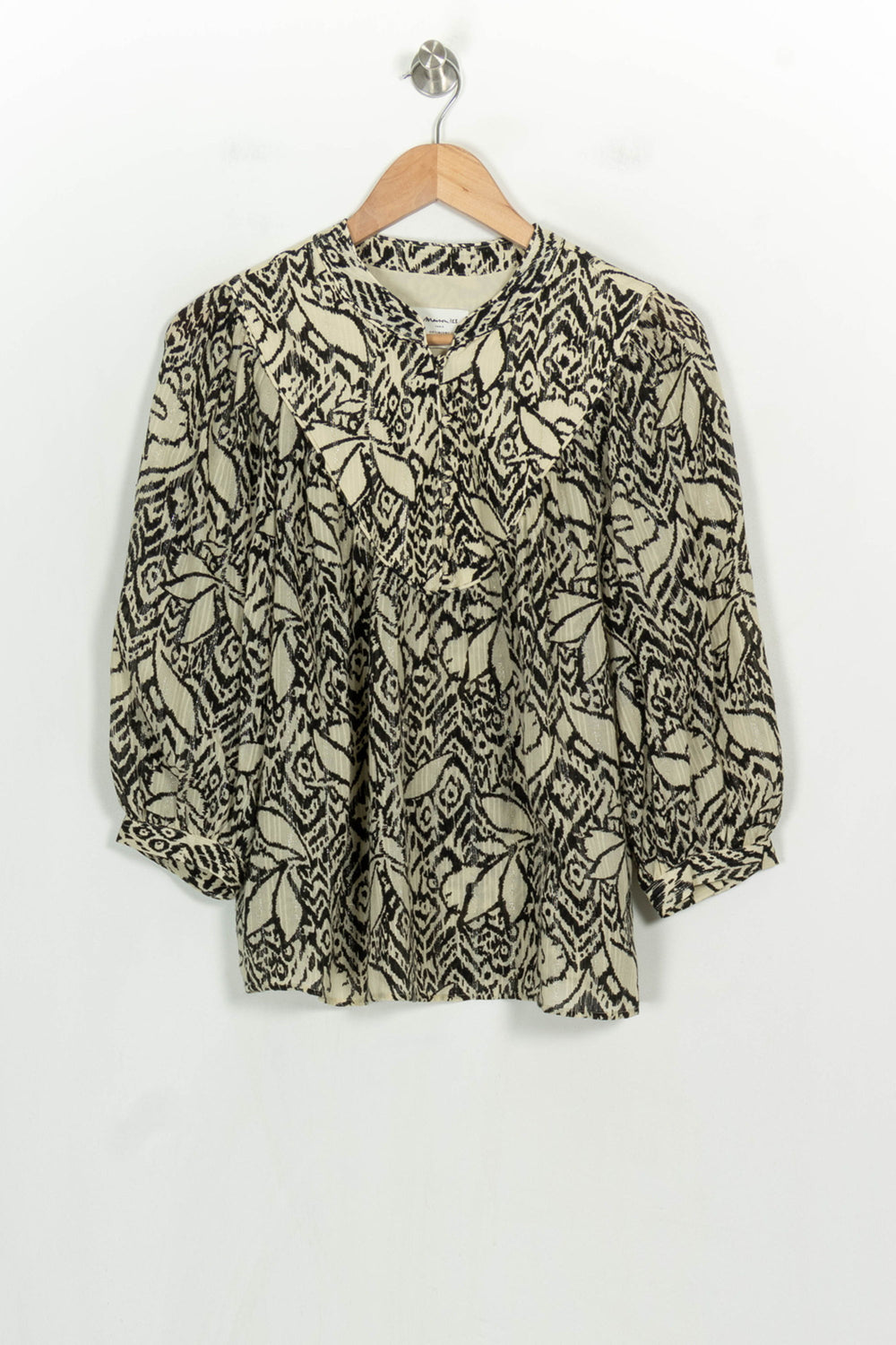 Blouse Noire et Beige - Taille M/38 de la marque Maison 123 | PARAD122646 - Vendu par Paradigme - Image 2