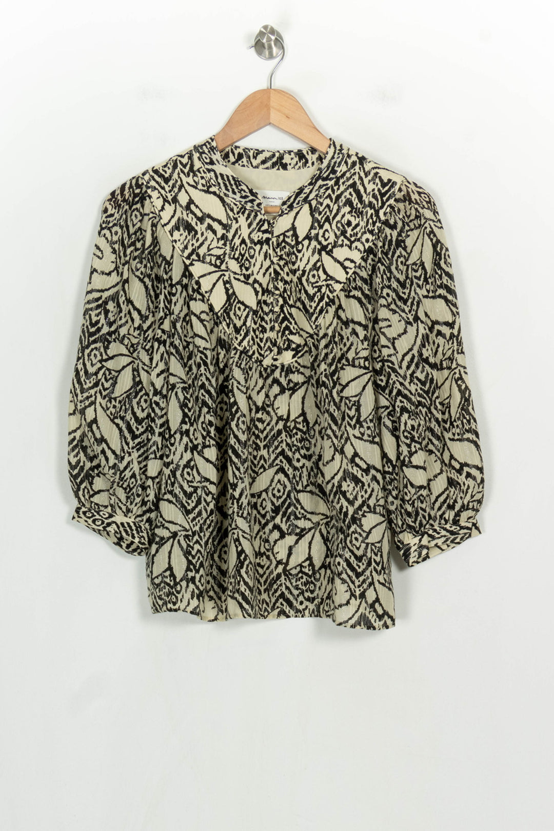 Blouse Noire et Beige - Taille M/38 de la marque Maison 123 | PARAD122646 - Vendu par Paradigme - Image 2