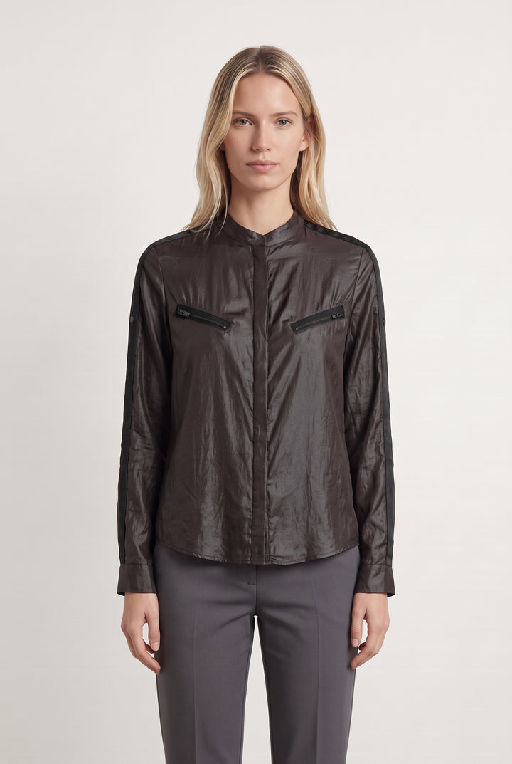 Blouse Noire - Taille M/38 de la marque IKKS | PARAD122648 - Vendu par Paradigme - Image 1