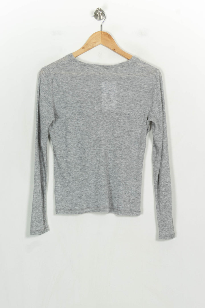 Tee-shirt Manches Longues Gris - Taille S/36 de la marque Maison 123 | PARAD122659 - Vendu par Paradigme - Image 5