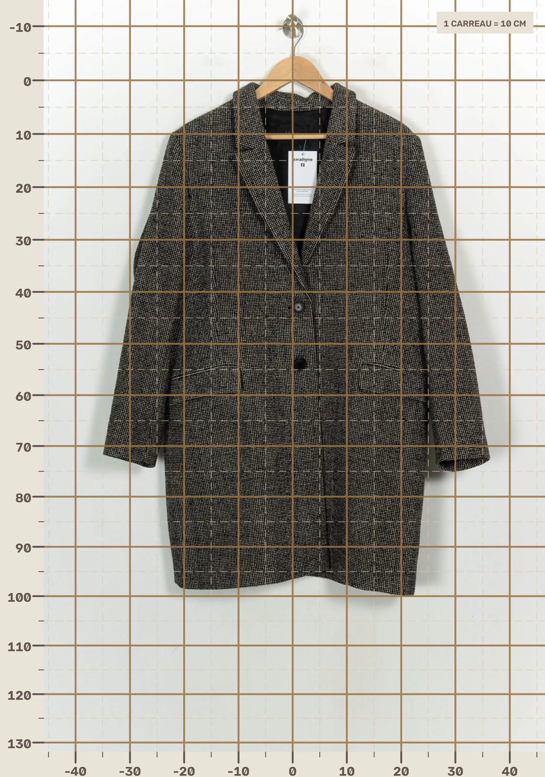 Manteau Gris - Taille XL/42 de la marque IKKS | PARAD122672 - Vendu par Paradigme - Image 4