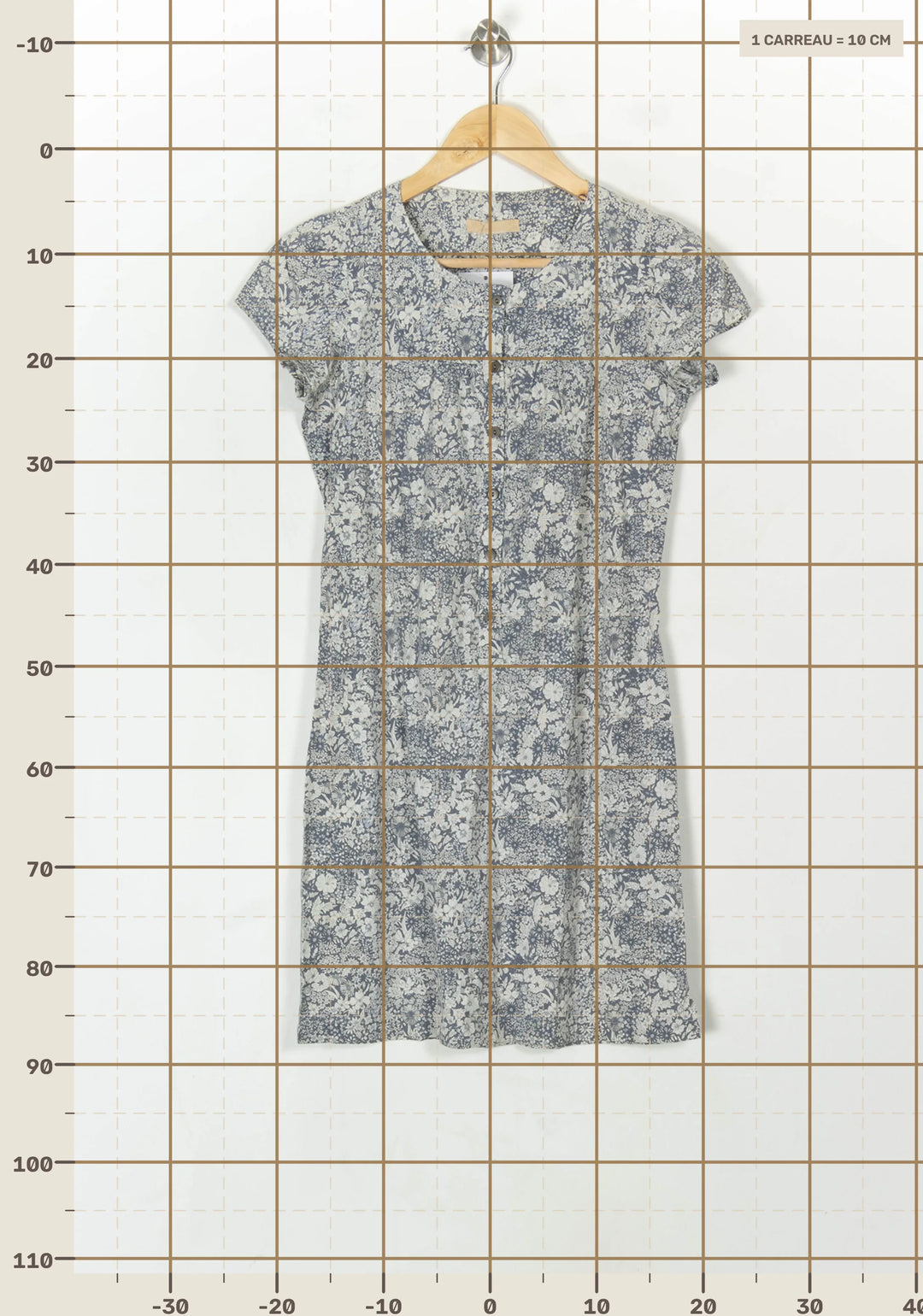 Robe Courte Bleue et Blanche - Taille M/38 de la marque Sessùn | PARAD122673 - Vendu par Paradigme - Image 4