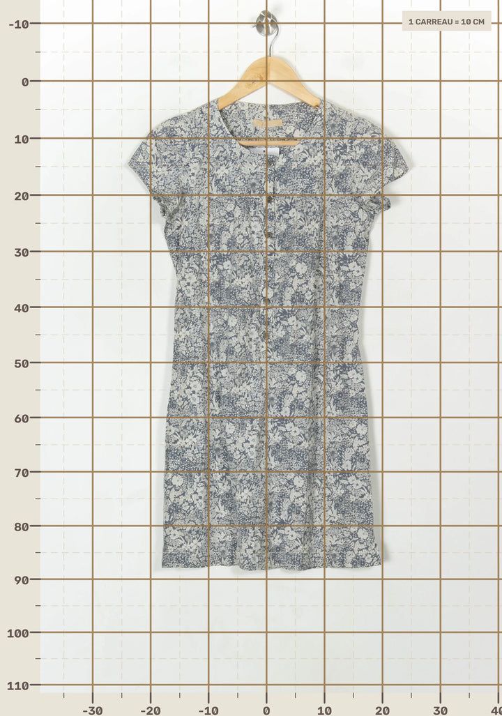 Robe Courte Bleue et Blanche - Taille M/38 de la marque Sessùn | PARAD122673 - Vendu par Paradigme - Image 4