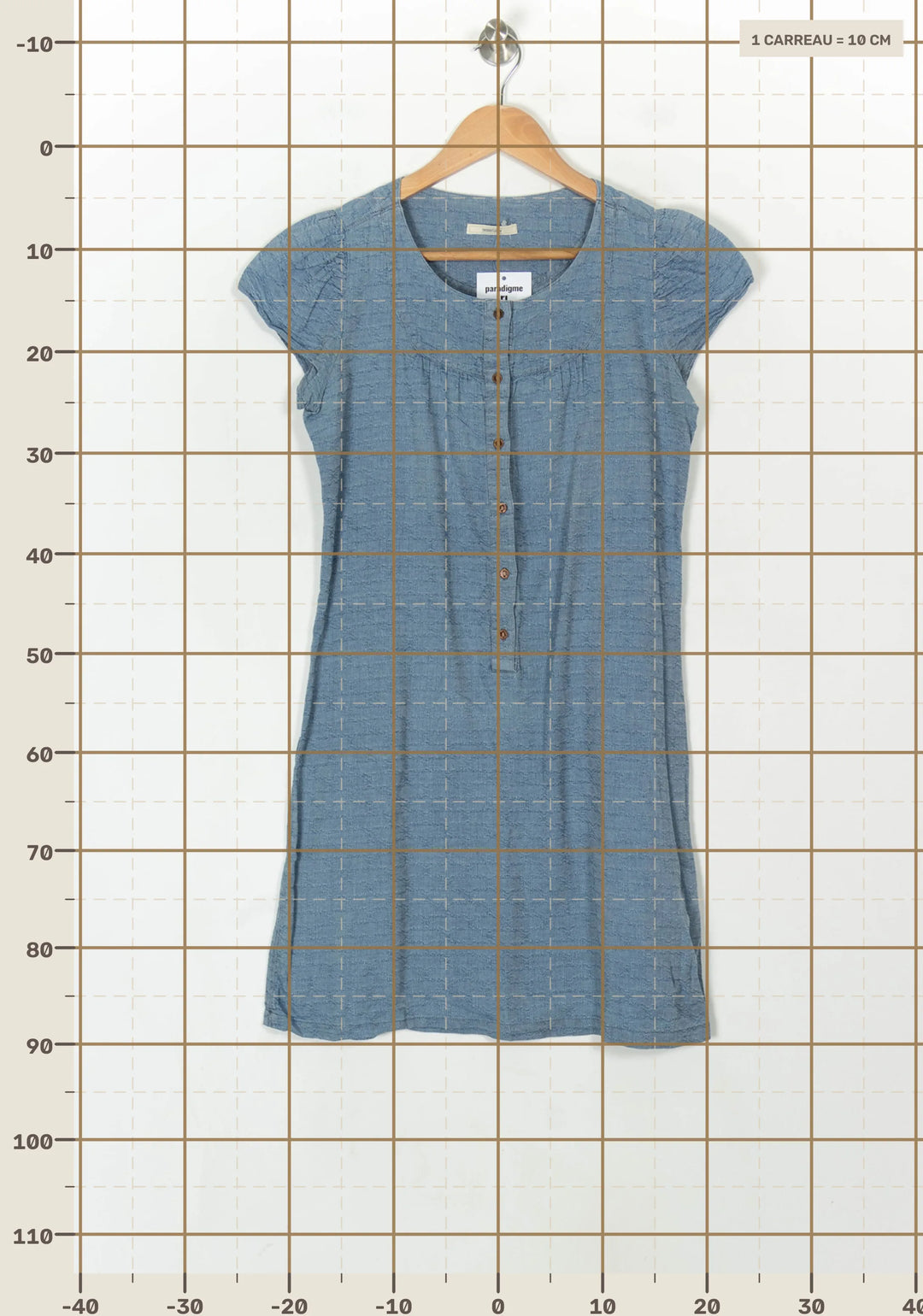 Robe Courte Bleue - Taille M/38 de la marque Sessùn | PARAD122675 - Vendu par Paradigme - Image 4